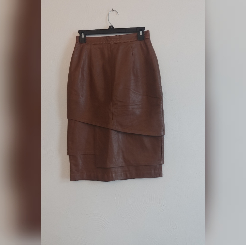 Gingette leather skirt